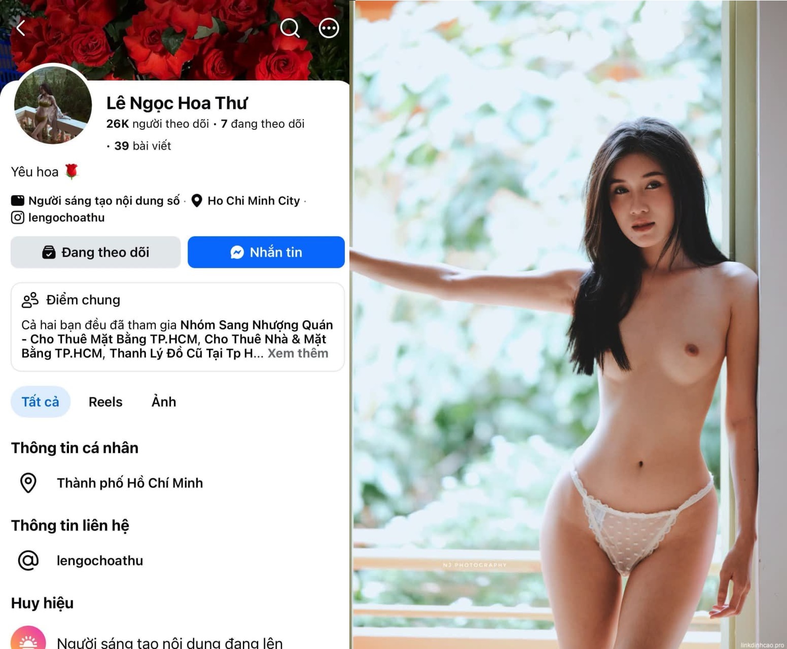 Sex Lê Ngọc Hoa Thư mẫu ảnh dáng ngon